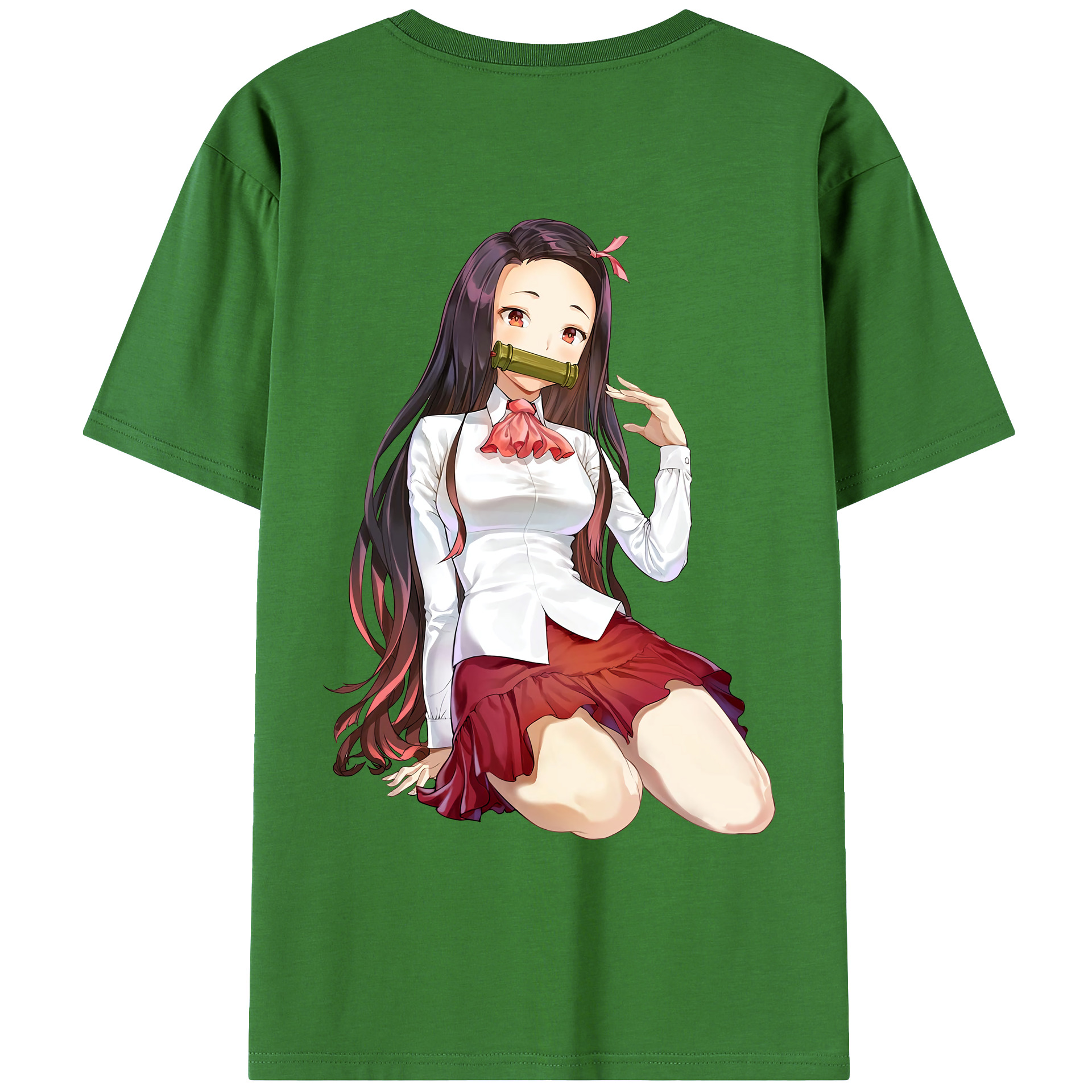 （画像用） 鬼滅の刃（きめつのやいば）竈門 禰󠄀豆子／かまど ねずこ Kamado Nezuko レディース半袖Tシャツ(バックプリント)